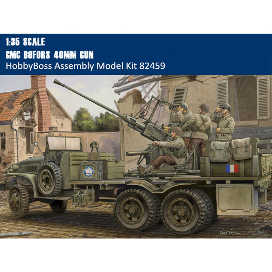 HobbyBoss 82459 1/35 Scale GMC Bofors 40mm Gun Military Plastic Assembly Model Kit