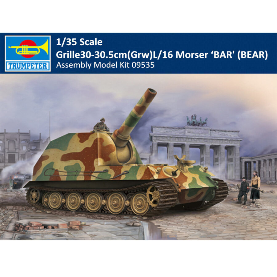 Trumpeter 09535 1/35 Grille30-30.5cm(Grw)L/16 Morser ‘BAR' (BEAR) Military Plastic Assembly Model Kit