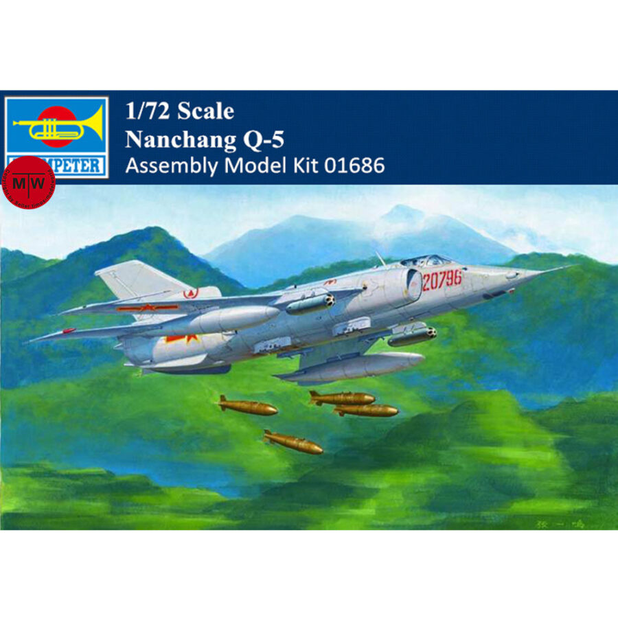 Trumpeter 01686 1/72 Scale Chinses PLA Nanchang Q-5 Attack Aircraft Military Plastic Assembly Model Kits