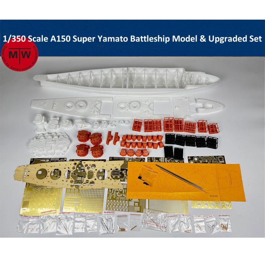 1/350 Scale A150 Super Yamato Battleship Assembly Model Kit & Upgraded Set CY540