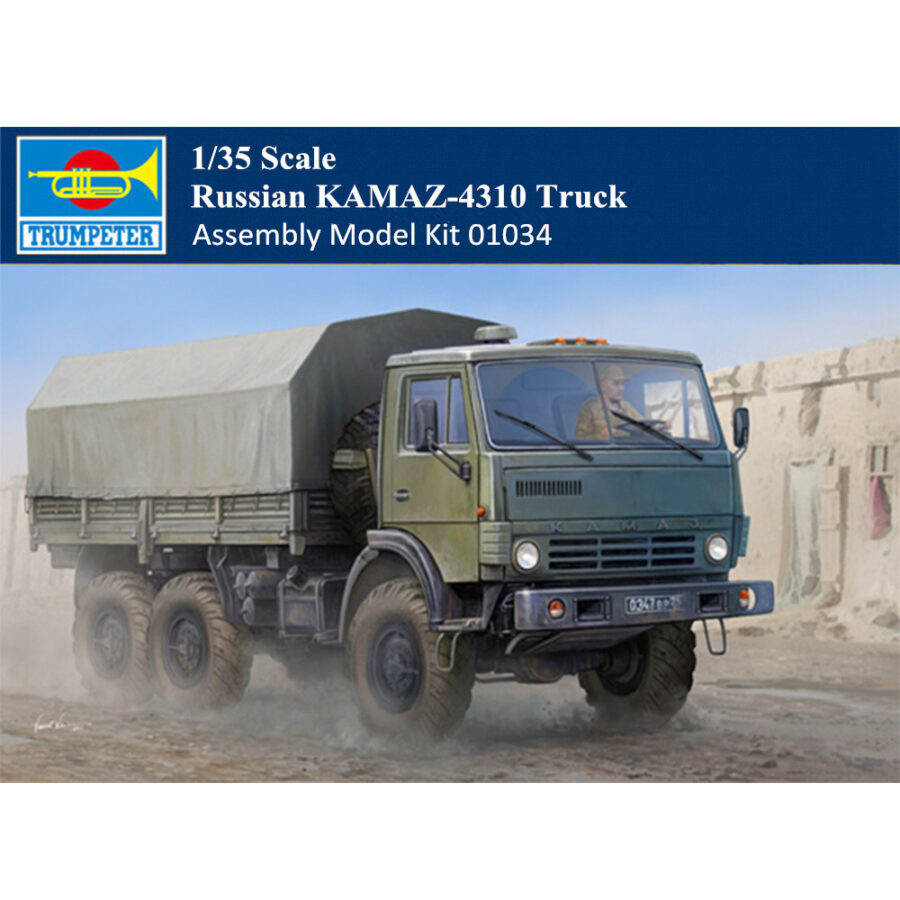 Trumpeter 01034 1/35 Scale Russian KAMAZ-4310 Truck Military Plastic Assembly Model Building Kits