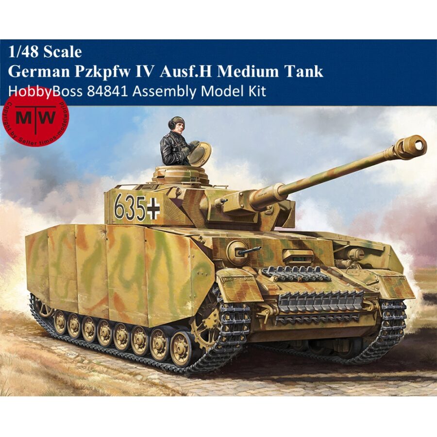 HobbyBoss 84841 1/48 Scale German Pzkpfw IV Ausf.H Medium Tank Military Plastic Assembly Model Kit