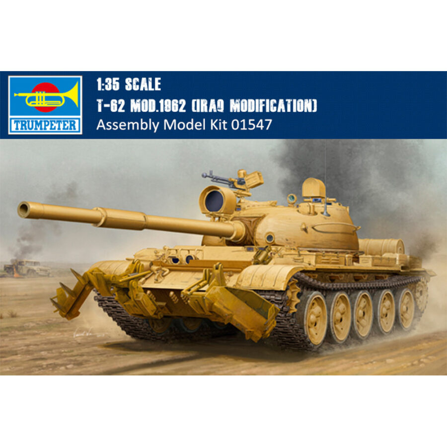 Trumpeter 01547 1/35 Scale T-62 Mod.1962 (Iraq modification) Tank Military Plastic Assembly Model Kits