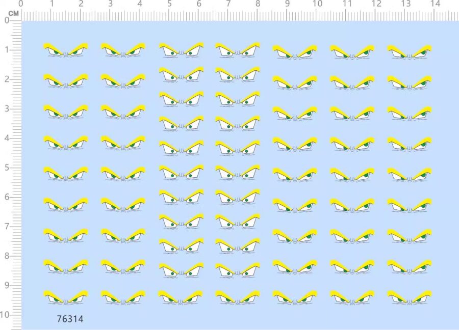 SHF Dragon Ball Z Super Saiyan Goku Eyes Decal for Model Kit 76314
