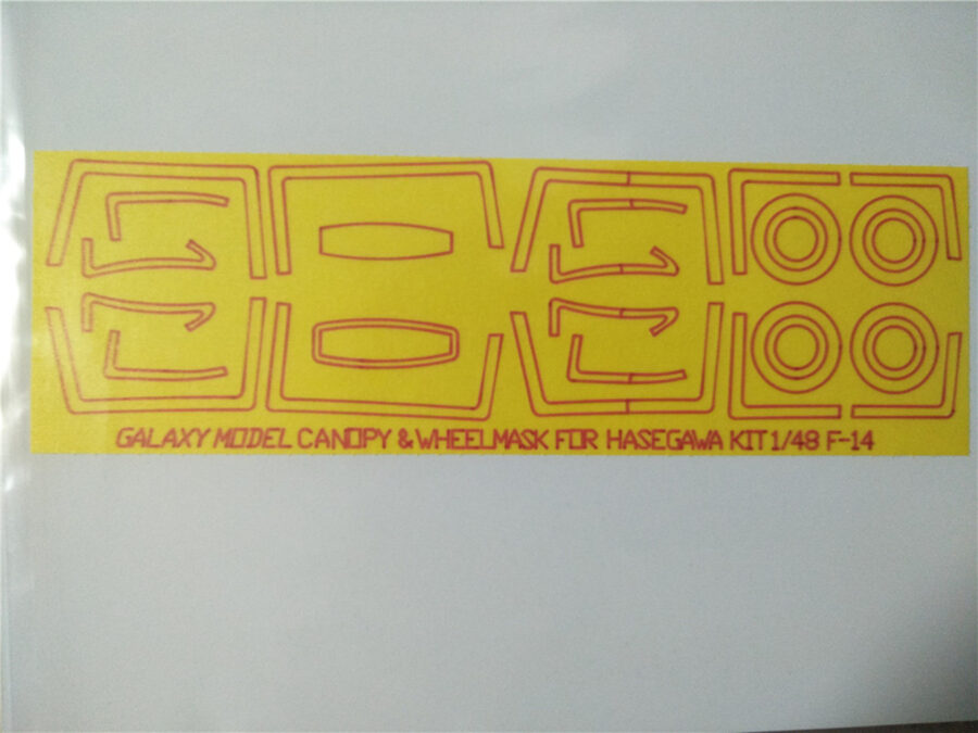 Galaxy Model T869 C48003 1/48 Scale F-14 Canopy & Wheel Mask for Hasegawa Model