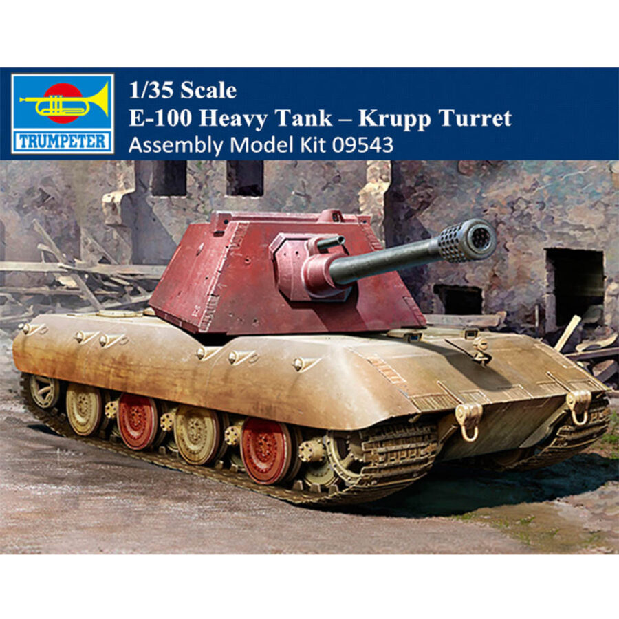 Trumpeter 09543 1/35 Scale E-100 Heavy Tank Krupp Turret Plastic Armor Assembly Model Kits