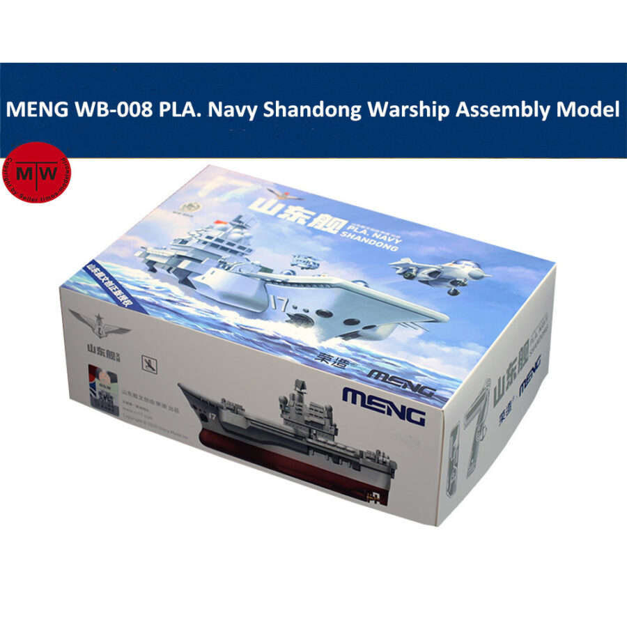 MENG WB-008 PLA. Navy Shandong Warship with Platform Q Edition Plastic Military Assembly Model Kits