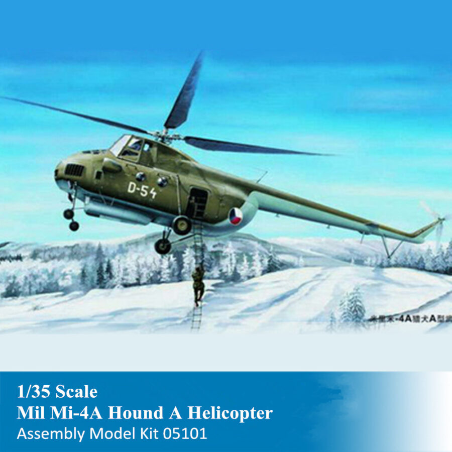 Trumpeter 05101 1/35 Scale Mil Mi-4A Hound A Helicopter Military Plastic Aircraft Assembly Model Kits