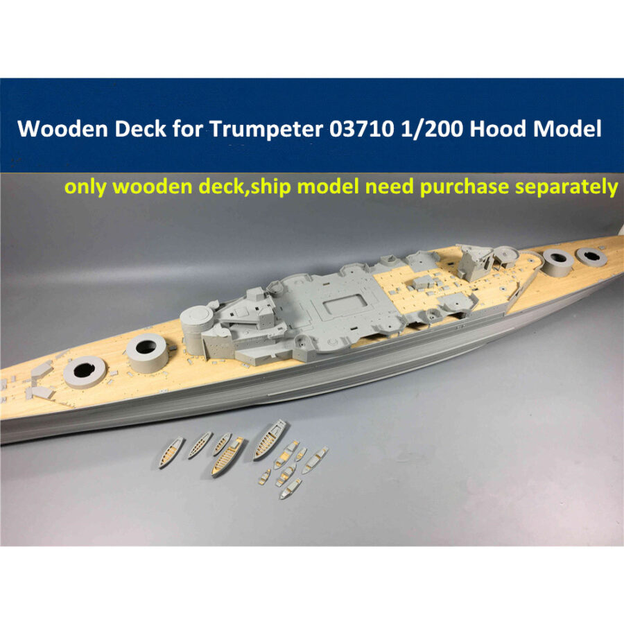 Wooden Deck for Trumpeter 03710 1/200 Scale HMS Hood Model CY20005