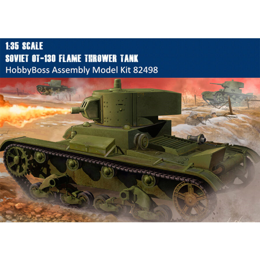 HobbyBoss 82498 1/35 Scale Soviet OT-130 Flame Thrower Tank Military Plastic Assembly Model Kits