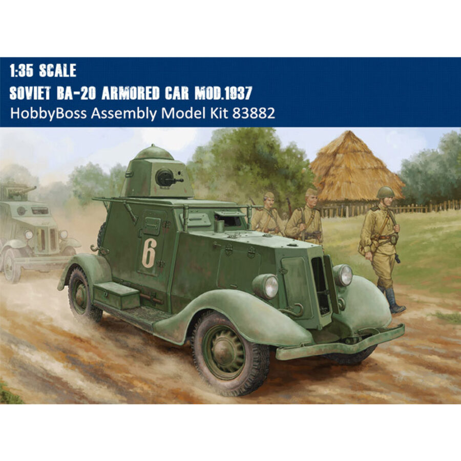 HobbyBoss 83882 1/35 Scale Soviet BA-20 Armored Car Mod1937 Military Plastic Assembly Model Kit