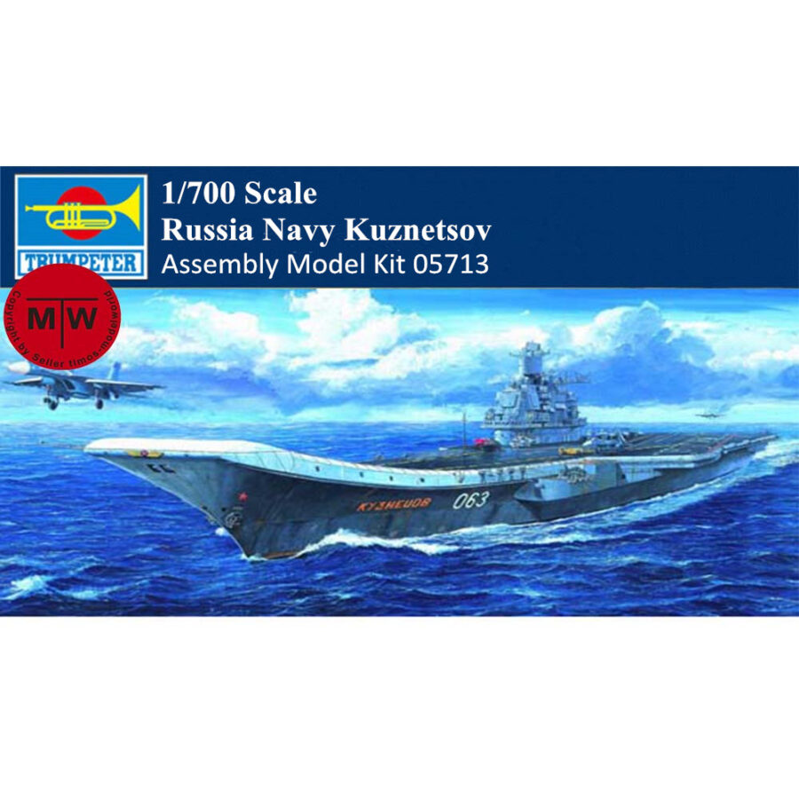 Trumpeter 05713 1/700 Scale Russia Navy Kuznetsov Aircraft Carrier Military Plastic Assembly Model Kits