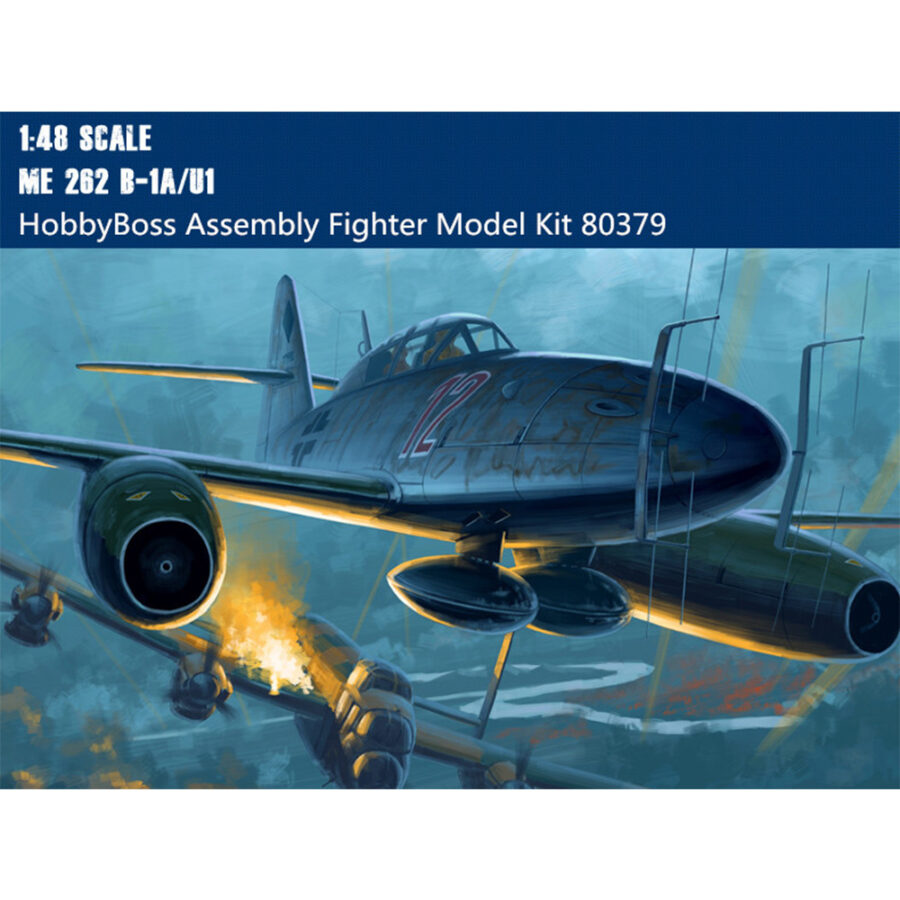 HobbyBoss 80379 1/48 Scale German Messerschmitt Me 262 B-1a/U1 Fighter Plastic Aircraft Assembly Model Kits