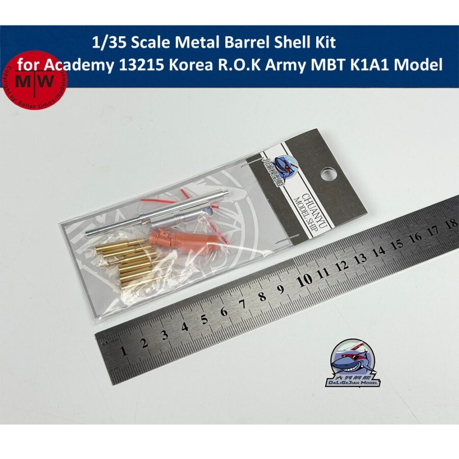 1/35 Scale Metal Barrel Shell Kit for Academy 13215 Korea R.O.K Army MBT K1A1 Model CYT365