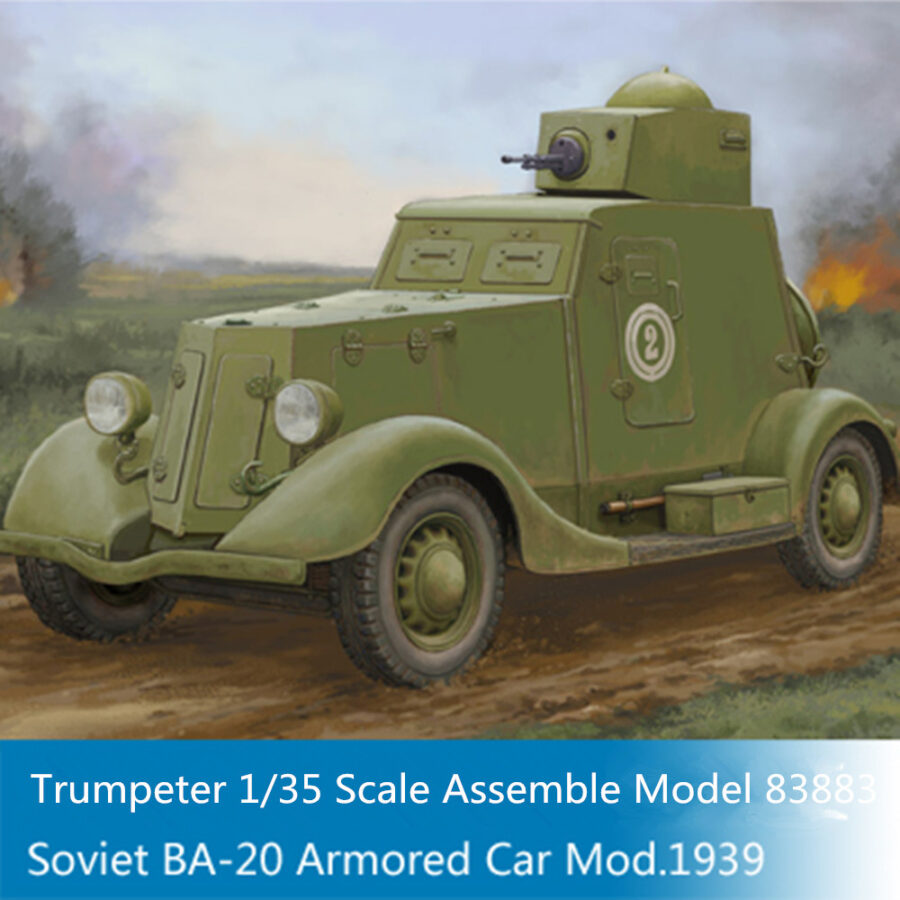 HobbyBoss 83883 1/35 Scale Soviet BA-20 Armored Car Mod1939 Military Plastic Assembly Model Kit