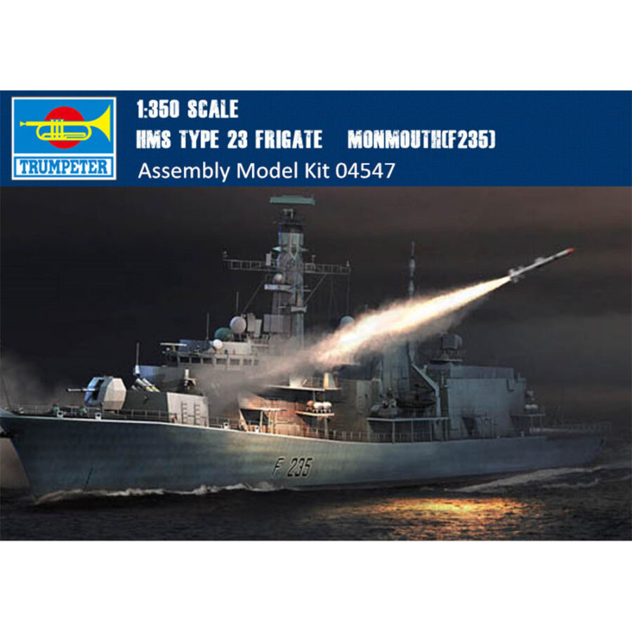 Trumpeter 04547 1/350 Scale HMS TYPE 23 Frigate – Monmouth(F235) Military Plastic Assembly Ship Model Kits