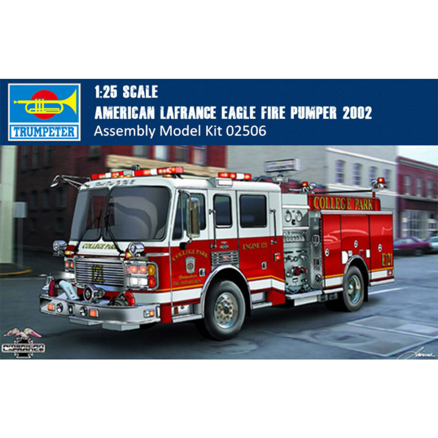 Trumpeter 02506 1/25 Scale American Lafrance Eagle Fire Pumper 2002 Plastic Assembly Model Kits