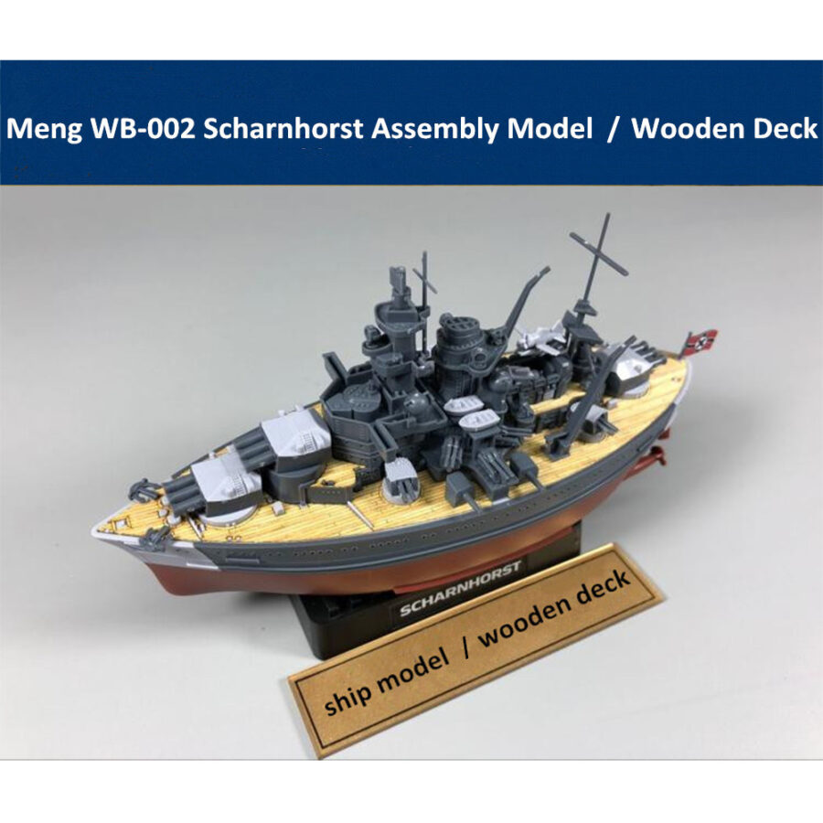 Meng WB-002 Warship Builder Scharnhorst Q Edition Assembly Model Kit/Wooden Deck CYD001