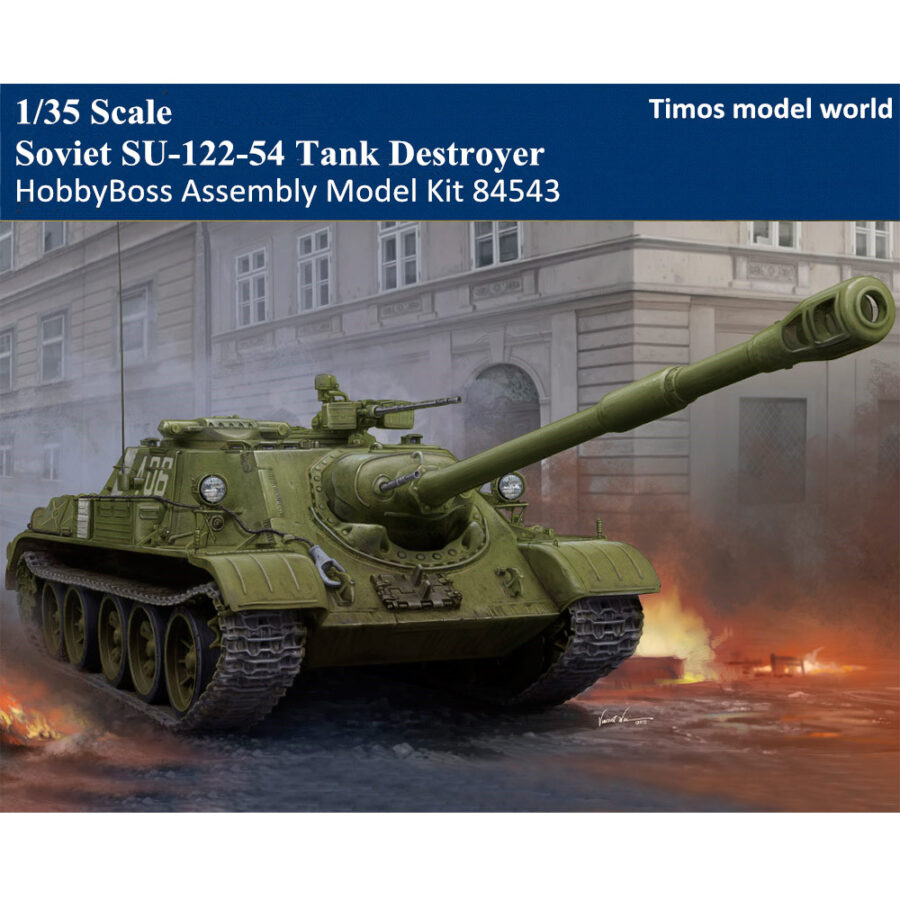 HobbyBoss 84543 1/35 Scale Soviet SU-122-54 Tank Destroyer Military Plastic Assembly Model Kit
