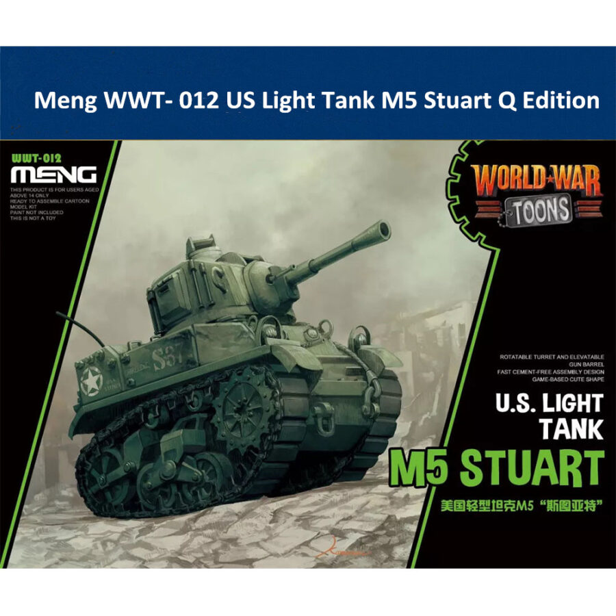 Meng WWT- 012 US Light Tank M5 Stuart Q Edition Plastic Assembly Model Kit