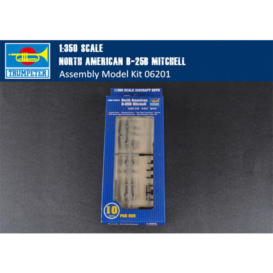 Trumpeter 06201 1/350 Scale North American B-25B Mitchell Plastic Aircraft Assembly Model Kit