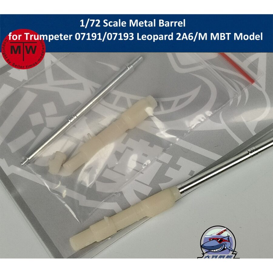 1/72 Scale Metal Barrel for Trumpeter 07191/07193 Leopard 2A6/M MBT Model Kit CYT329