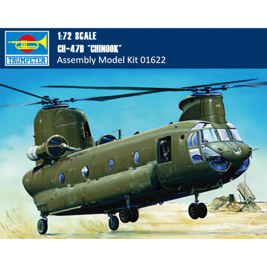 Trumpeter 01622 1/72 Scale CH-47D Chinook Helicopter Military Plastic Aircraft Assembly Model Kit