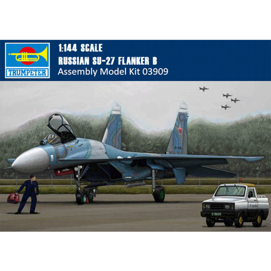 Trumpeter 03909 1/144 Scale Russian Sukhoi Su-27 Flanker B Military Plastic Aircraft Assembly Model Kit