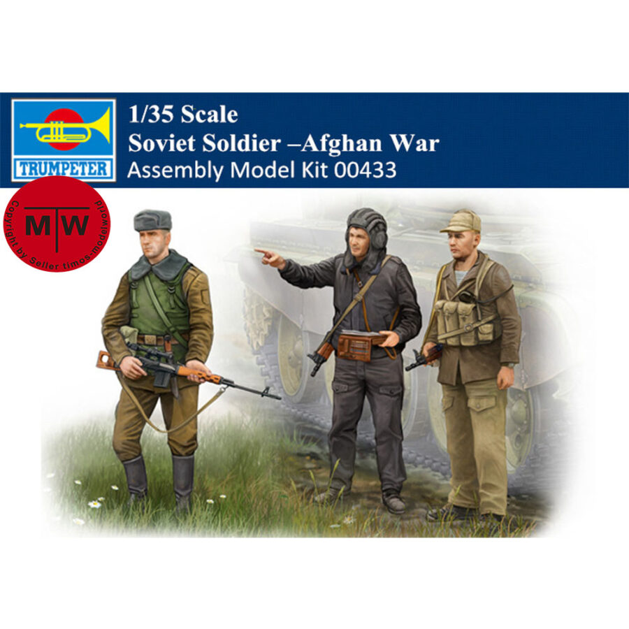 Trumpeter 00433 1/35 Scale Soviet Soldier Afghan War Soldiers Figures Military Plastic Assembly Model Kits