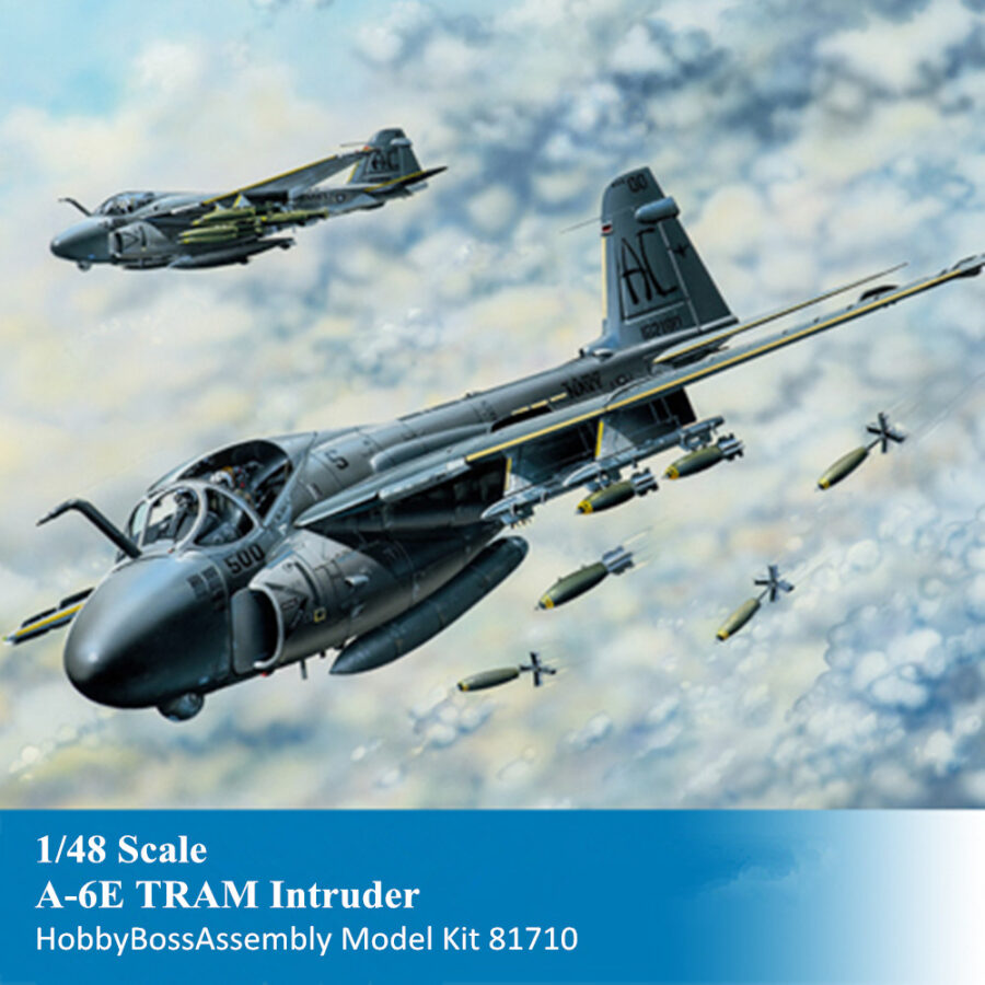 HobbyBoss 81710 1/48 Scale A-6E TRAM Intruder Military Plastic Aircraft Assembly Model Kit