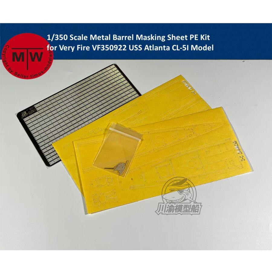1/350 Scale USS Atlanta CL-5I Metal Barrel Masking Sheet PE Kit for Very Fire VF350922 Model CYE039