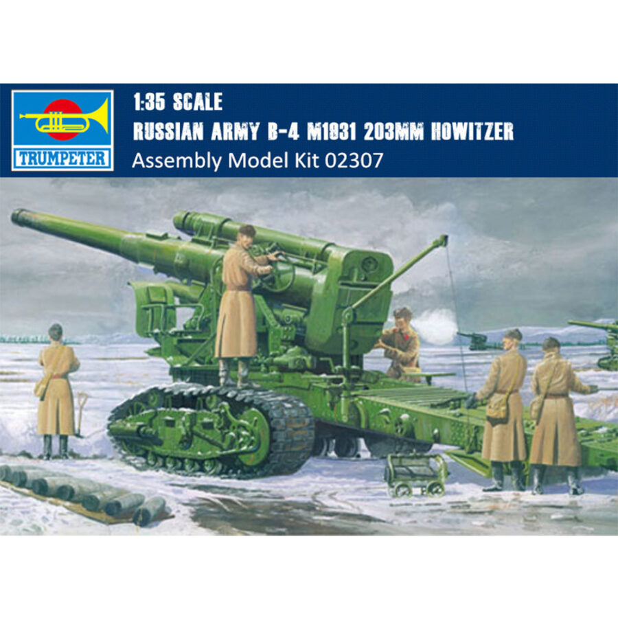 Trumpeter 02307 1/35 Scale Russian Army B-4 M1931 203mm Howitzer Military Plastic Assembly Model Kits