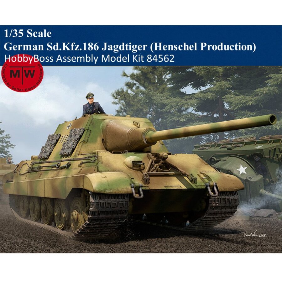 HobbyBoss 84562 1/35 Scale German Sd.Kfz.186 Jagdtiger Henschel Production Military Plastic Assembly Model Kits
