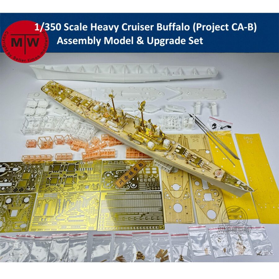 1/350 Scale Heavy Cruiser Buffalo (Project CA-B) Assembly Model & Upgrade Set CY532