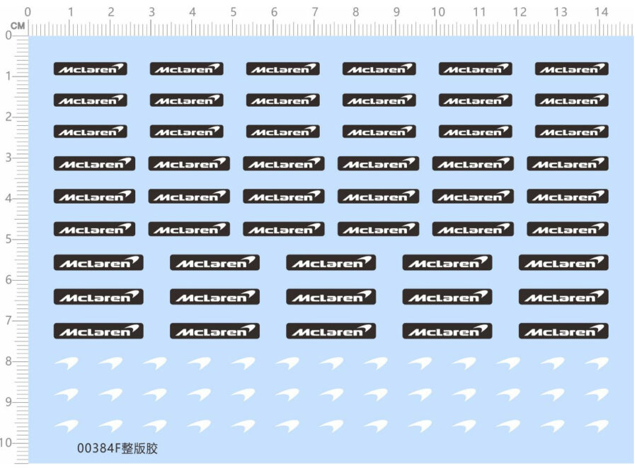 Mclaren Logo Water Slide Decal for Car Model Kit 00384F