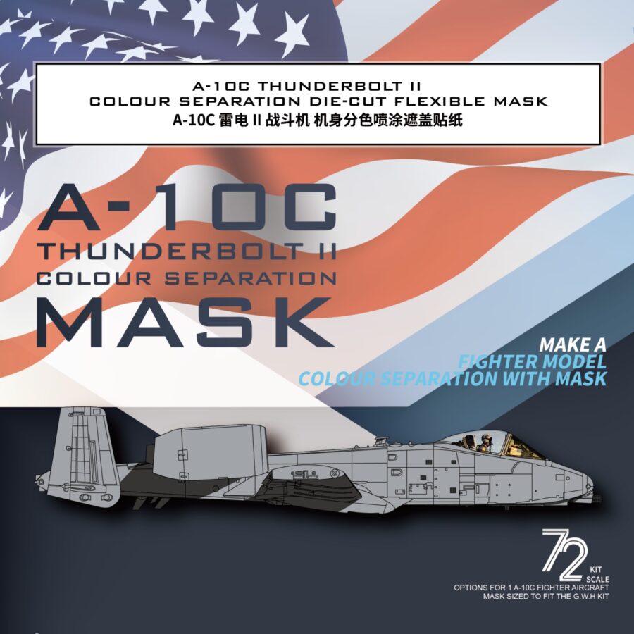 Galaxy D72035 1/72 Scale A-10C Thunderbolt II Color Separation Flexible Mask for G.W.H L7215 Model Kit