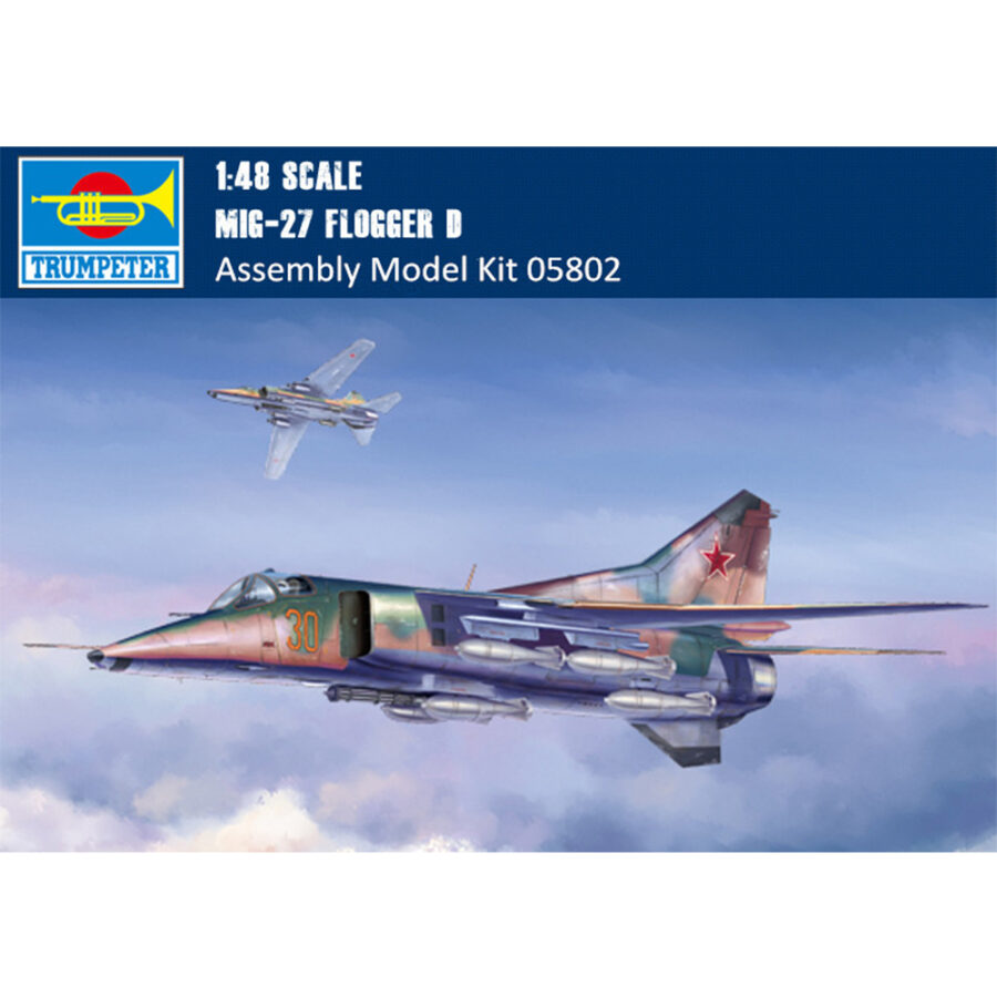 Trumpeter 05802 1/48 Scale Mig-27 Flogger D Military Plastic Aircraft Assembly Model Building Kits
