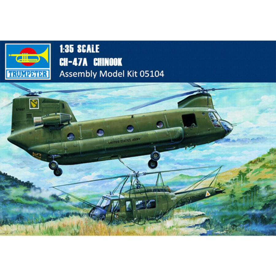 Trumpeter 05104 1/35 Scale CH-47A Chinook Helicopter Military Plastic Aircraft Assembly Model Kit
