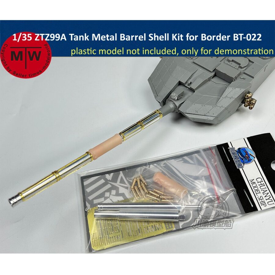 1/35 Scale ZTZ99A Tank Metal Barrel Shell Kit for Border BT-022 Model CYT196