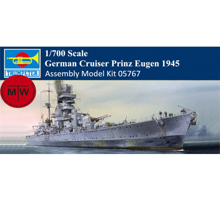 Trumpeter 05767 1/700 Scale German Cruiser Prinz Eugen 1945 Military Plastic Assembly Model Kit