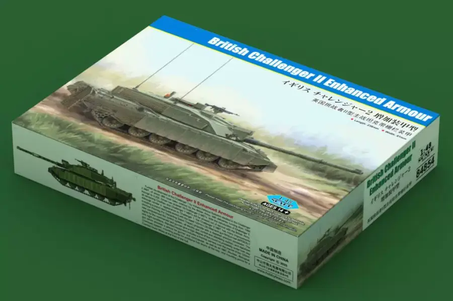 HobbyBoss 84854 1/48 Scale British Challenger II Enhanced Armour Military Plastic Assembly Model Kit