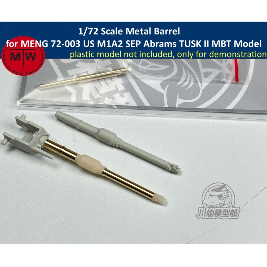 1/72 Scale US M1A2 SEP Abrams TUSK II MBT Metal Barrel for MENG 72-003 Model Kits CYT262