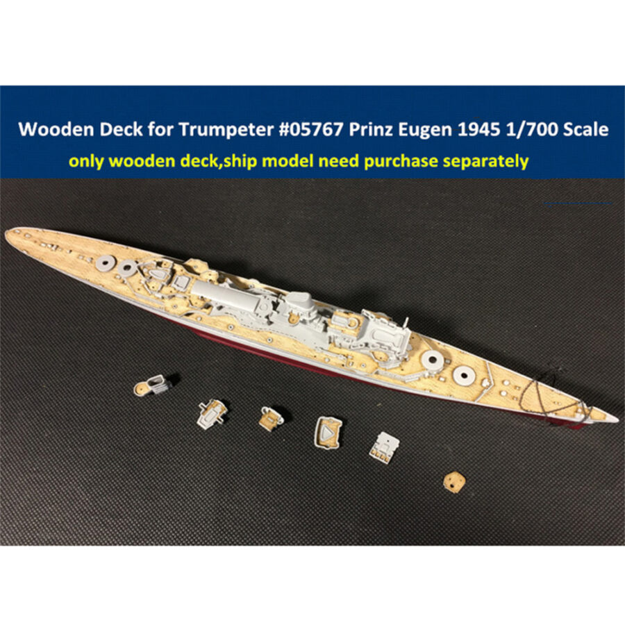 Wooden Deck for Trumpeter 05767 1/700 Scale German Cruiser Prinz Eugen 1945 Model CY700003