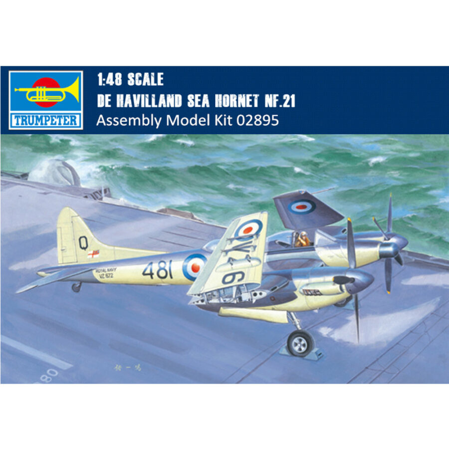 Trumpeter 02895 1/48 Scale De Havilland Sea Hornet NF.21 Fighter Plastic Military Aircraft Assembly Model Kit