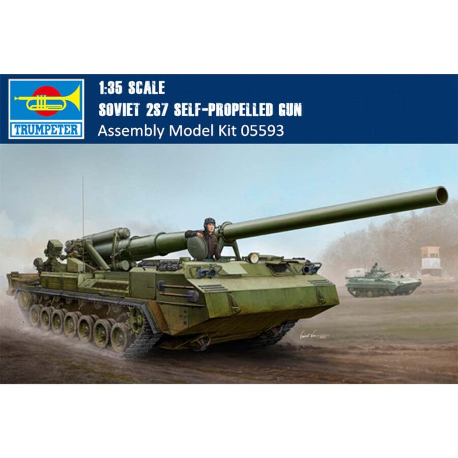 Trumpeter 05593 1/35 Scale Soviet 2S7 Self-Propelled Gun Military Plastic Assembly Model Kit
