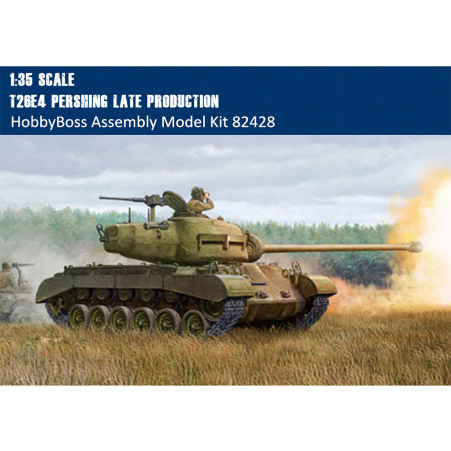 HobbyBoss 82428 1/35 Scale T26E4 Pershing Tank Late Production Plastic Assembly Military Model Kits