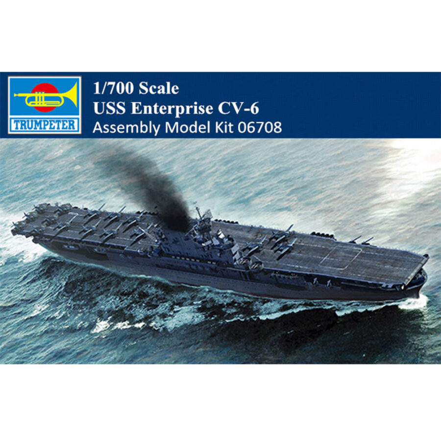Trumpeter 06708 1/700 Scale USS Enterprise CV-6 Aircraft Carrier Military Plastic Assembly Model Kits