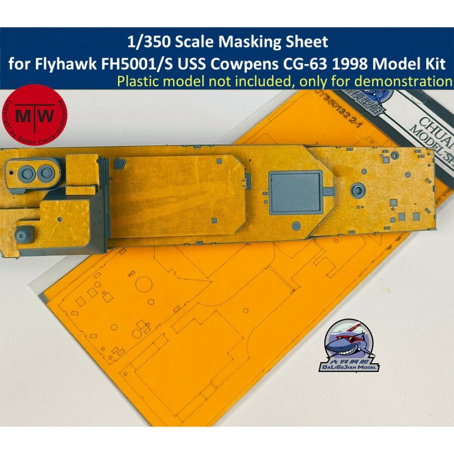 1/350 Scale Masking Sheet for Flyhawk FH5001/S USS Cowpens CG-63 1998 Model Kit CY350132