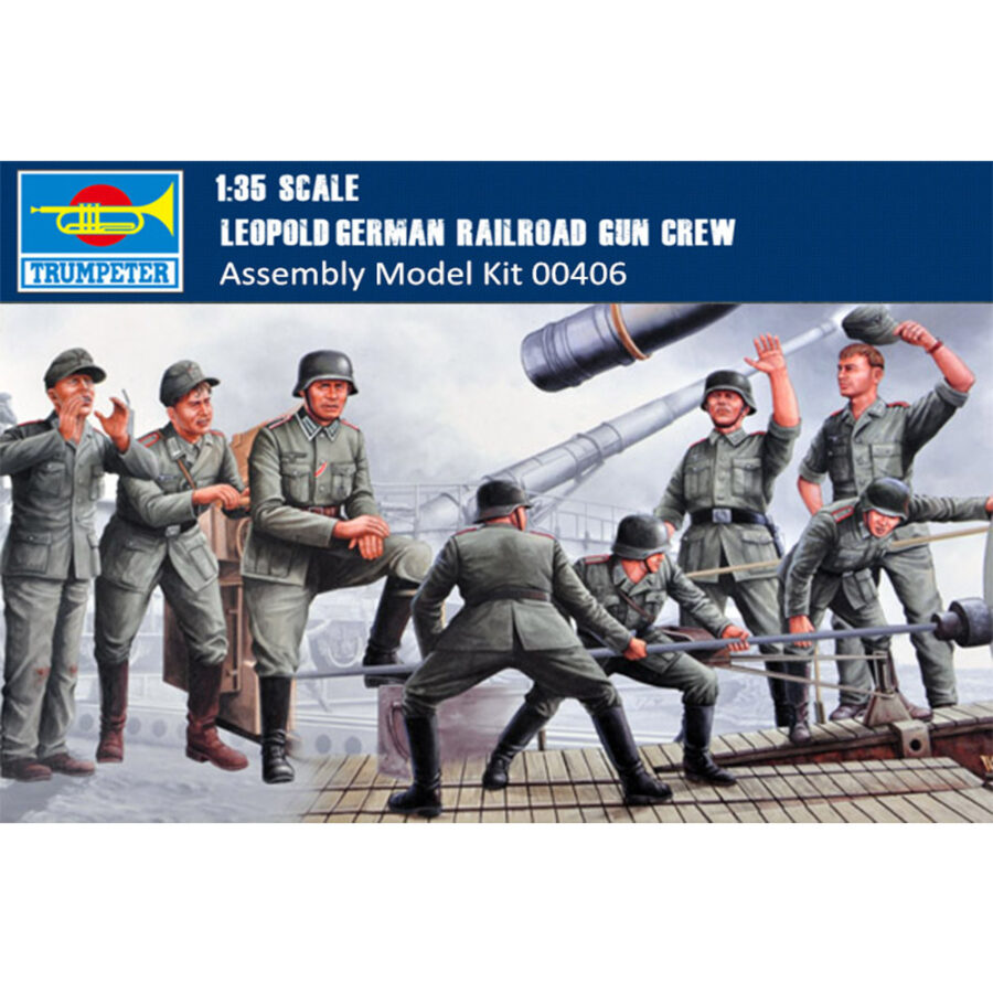 Trumpeter 00406 1/35 Scale German Leopold Gun Grews Soldier Figures Military Plastic Assembly Model Kits