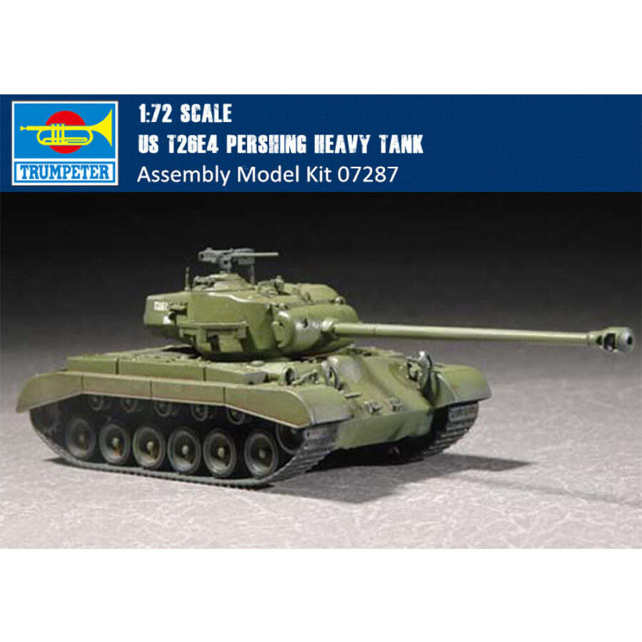 Trumpeter 07287 1/72 Scale US T26E4 Pershing Heavy Tank Plastic Armor Assembly Model Kits